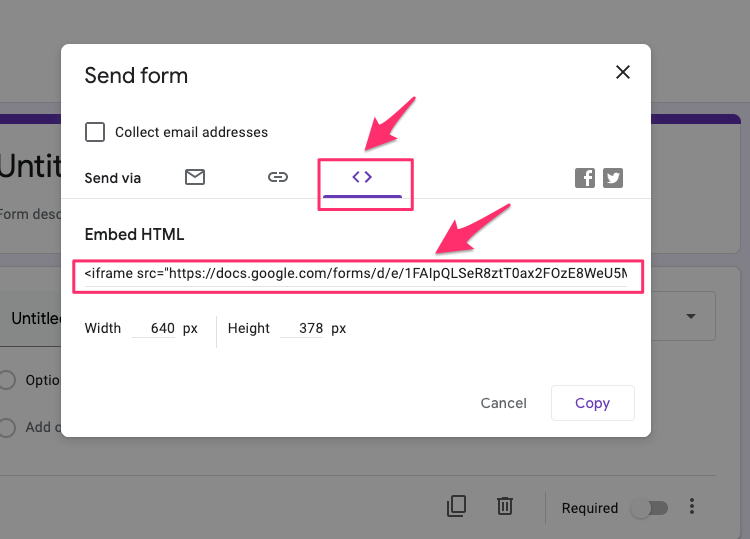How do I add a Google Form to my course?